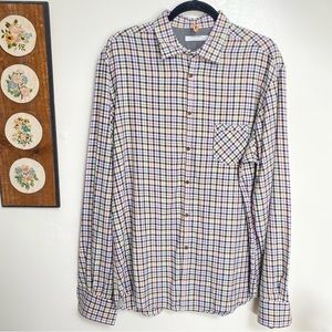 Aglini Colorful Plaid Button Up Shirt Made in Italy